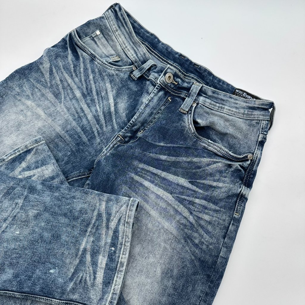 Buffalo David Britton Evan-X Basic Slim Stretch Jeans, Size W32 X L30, Blue Acid